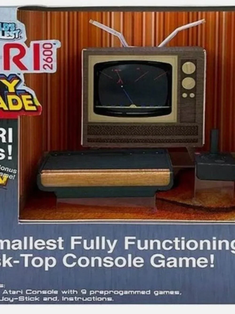 Tiny Arcade Atari 2600 3.5 Inch Playable Mini Retro Game (10 Games)